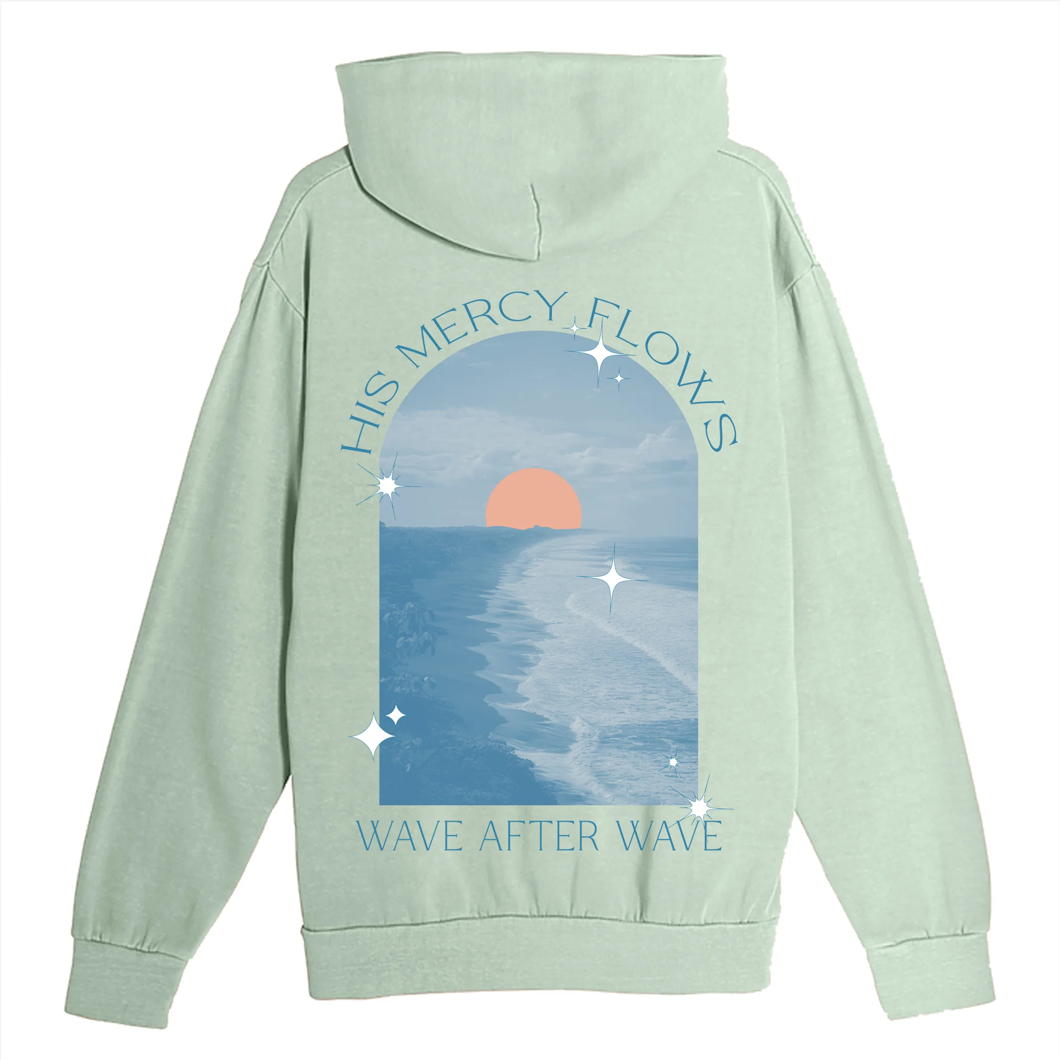 His Mercy Flows Wave After Wave Pullover Hoodie - Image 4